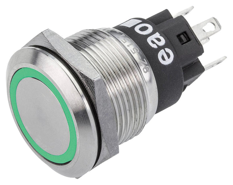 EAO 82-5151.1134 Vandal Resistant Switch, Flush, 82 Series, SPDT, Natural, Solder, 5 A, 250 V