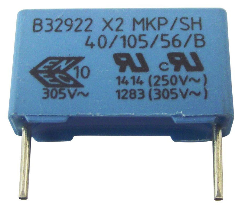 EPCOS B32922C3334M289 Film Capacitor, Metallised, 0.33 &micro;F, X2, 305 V, PP (Polypropylene), &plusmn; 20%