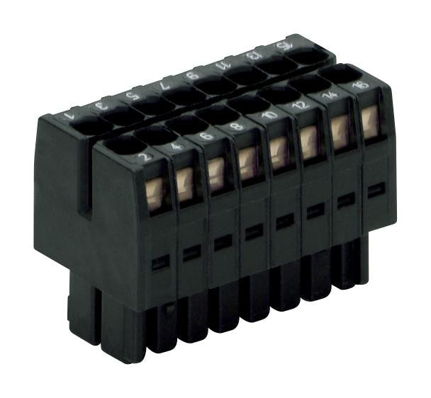 WAGO 713-1104 Pluggable Terminal Block, 3.5 mm, 8 Ways, 28 AWG, 16 AWG, 1.5 mm&sup2;, Clamp