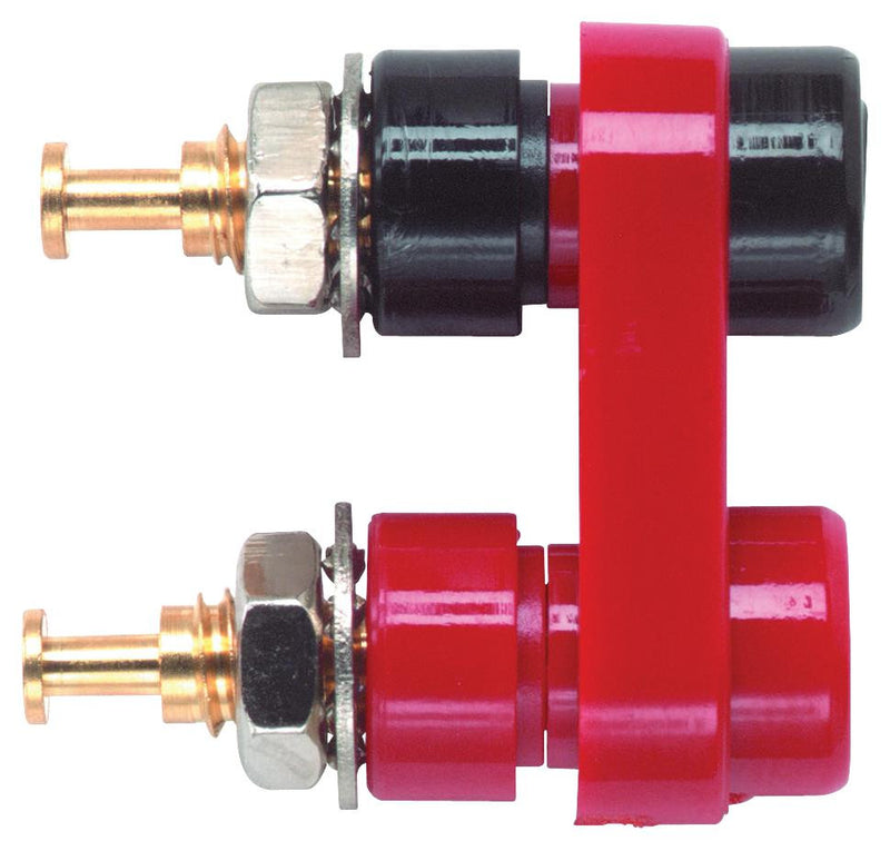 POMONA 4543-2 DOUBLE PIN TIP JACK, 1.5KV, 5A, RED