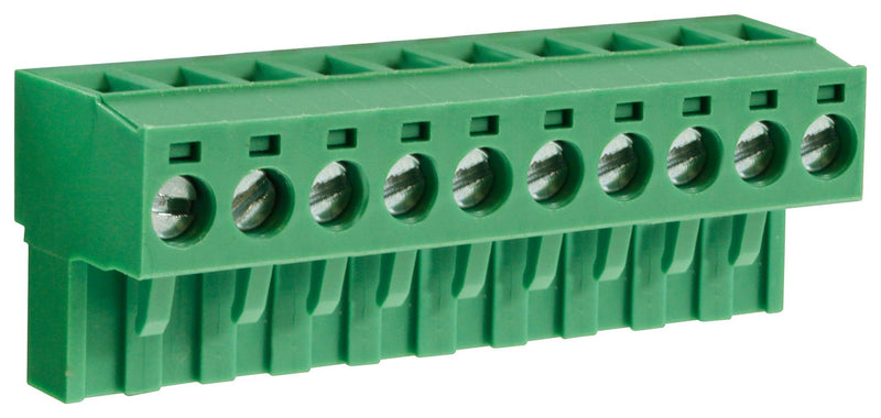 CAMDENBOSS CTBP9200/10 Pluggable Terminal Block, 5 mm, 10 Ways, 28 AWG, 14 AWG, 1.5 mm&iuml;&iquest;&frac12;, Clamp