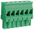 CAMDENBOSS CTBP92VG/6R Pluggable Terminal Block, Reversed, 5 mm, 6 Ways, 28 AWG, 14 AWG, 1.5 mm&iuml;&iquest;&frac12;, Clamp