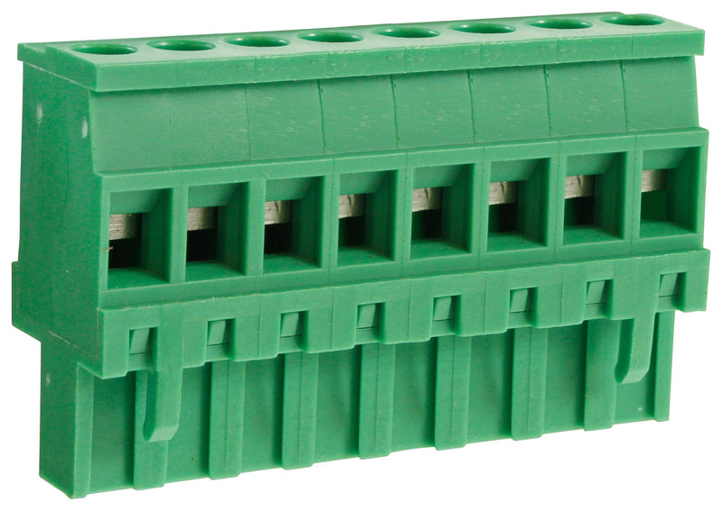 CAMDENBOSS CTBP92VG/8R Pluggable Terminal Block, Reversed, 8 Ways, 300 V, 15 A, 5 mm, 28 AWG, 14 AWG