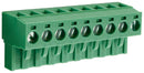 CAMDENBOSS CTBP9208/9 Pluggable Terminal Block, 9 Ways, 300 V, 15 A, 5.08 mm, 28 AWG, 14 AWG