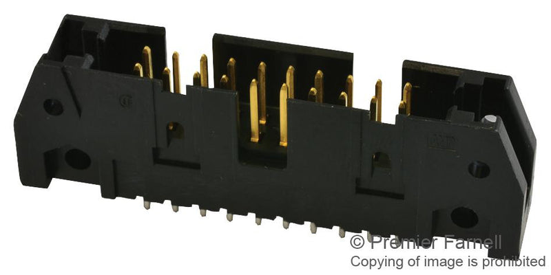 AMP - TE CONNECTIVITY 5102154-4 Wire-To-Board Connector, AMP-LATCH Series, 20 Contacts, Header, 2.54 mm, Through Hole, 2 Rows