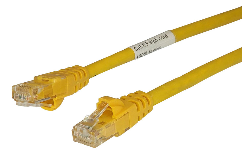 TUK SP3YW Ethernet Cable, Patch Lead, Cat6, RJ45 Plug to RJ45 Plug, Yellow, 3 m