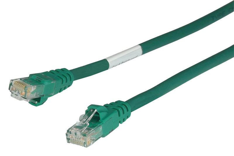 TUK SP2GN Ethernet Cable, Patch Lead, Cat6, RJ45 Plug to RJ45 Plug, Green, 2 m