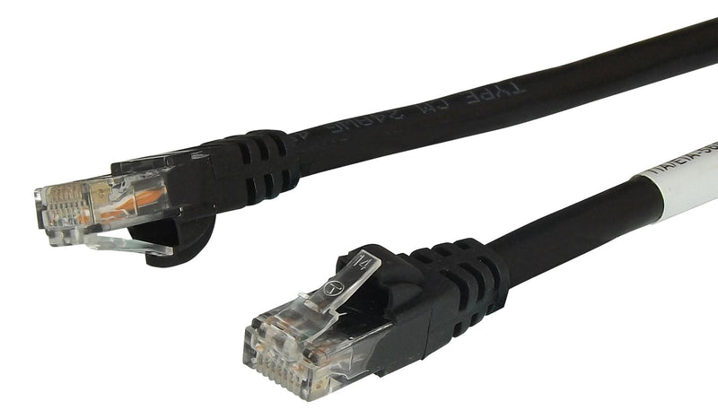 TUK SP0.5BK Ethernet Cable, Patch Lead, Cat6, RJ45 Plug to RJ45 Plug, Black, 500 mm