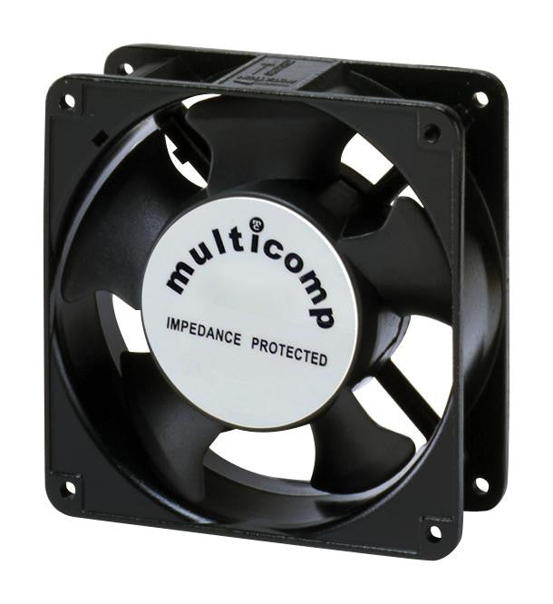 MULTICOMP MC19686 Axial Fan, 240 V, AC, 119 mm, 38.5 mm, 50 dBA, 117 cu.ft/min