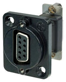 NEUTRIK NADB9FF-B D Sub Connector Adaptor, Feedthrough, Standard D Sub, Receptacle, 9 Ways, Standard D Sub