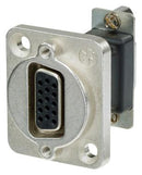 NEUTRIK NADB15FF D Sub Connector Adaptor, Feedthrough, High Density D Sub, Receptacle, 15 Ways, High Density D Sub