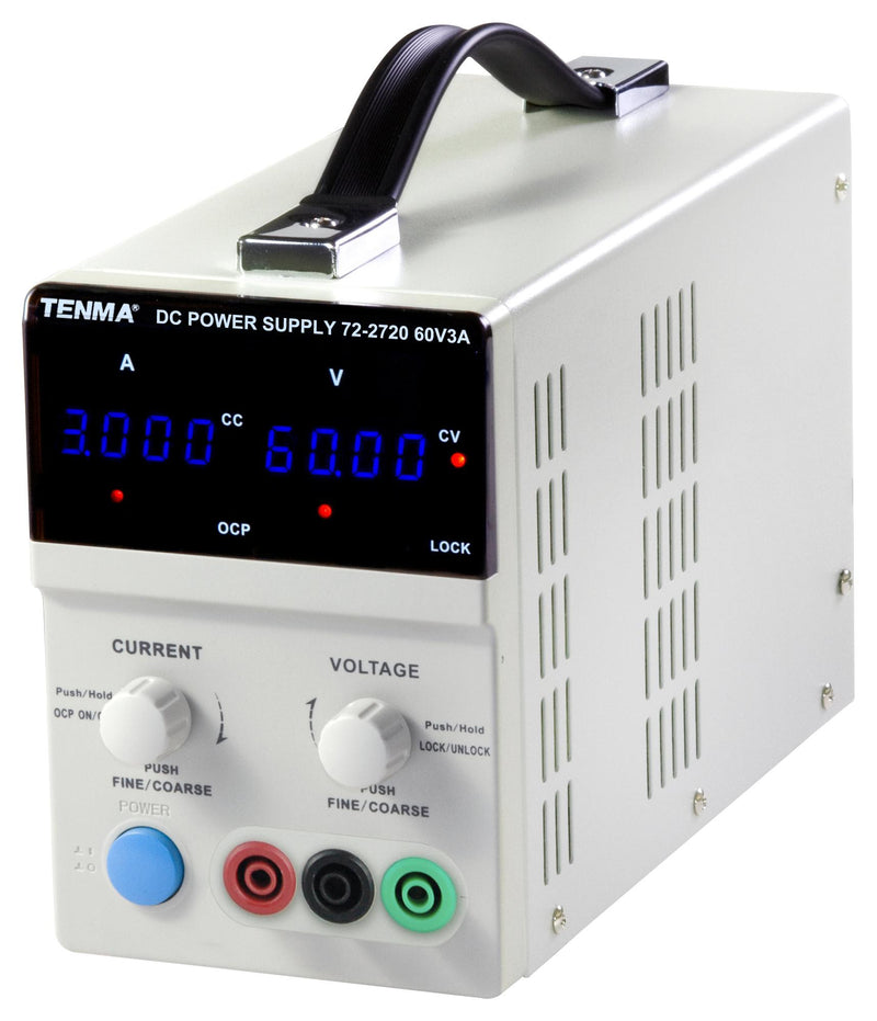 TENMA 72-2720 Single Output Programmable DC Bench Power Supply - 60V, 3A