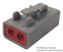 DEUTSCH DTP06-2S Connector Housing, IP68, DTP Series, Plug, 2 Ways, 6.71 mm, DTP Series Socket Contacts