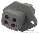 DEUTSCH DTP04-4P-LE07 Connector Housing, IP68, DTP Series, Receptacle, 4 Ways, 6.71 mm, DTP Series Pin Contacts