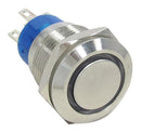 ALCOSWITCH - TE CONNECTIVITY AV2220000Q04 Pushbutton Switch, Alcoswitch, Momentary Spring Return, DPST, 250 V, 3 A, Quick Connect, Solder