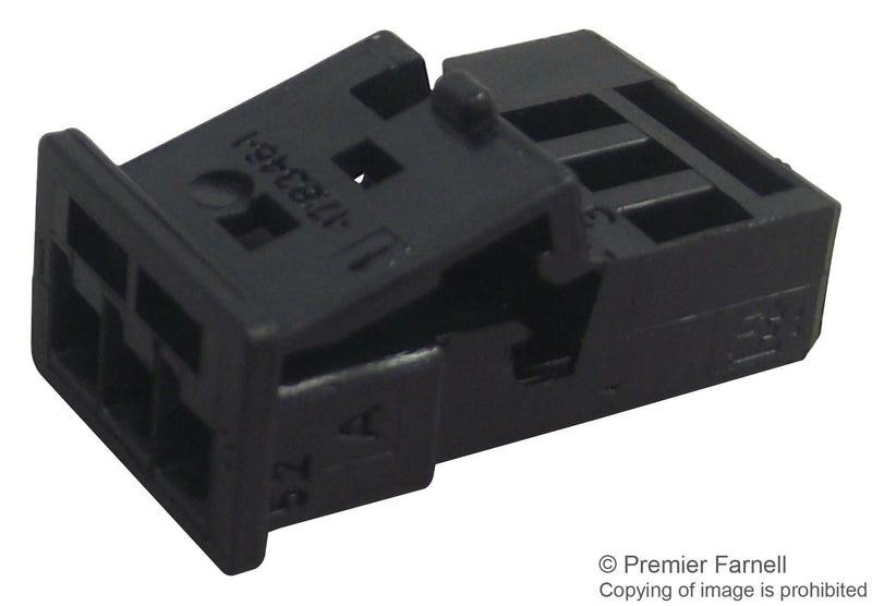 AMP - TE CONNECTIVITY 1-1718346-1 Connector Housing, MQS Series, Receptacle, 3 Ways, 2.54 mm, AMP MQS Series Socket Contacts