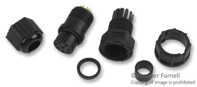 AMPHENOL LTW BD-08BFFA-LL7001 Circular Connector, IP67, BD Series, Cable Mount Receptacle, 8 Contacts, Solder Socket, Bayonet