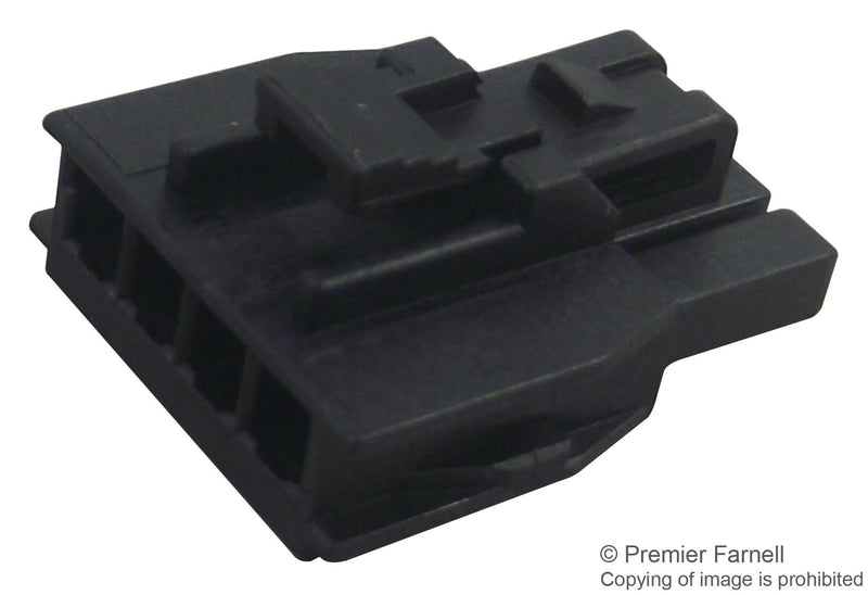 MOLEX 105307-1204 Connector Housing, TPA Capable, Nano-Fit Series, Receptacle, 4 Ways, 2.5 mm