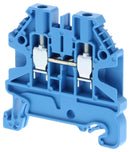 OMRON INDUSTRIAL AUTOMATION XW5T-S6.0-1.1-1BL DIN Rail Mount Terminal Block, Feed Through, 2 Ways, 24 AWG, 8 AWG, 10 mm&iuml;&iquest;&frac12;, Screw, 41 A