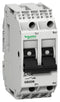 SCHNEIDER ELECTRIC GB2DB07 Thermal Magnetic Circuit Breaker, TeSys GB2 Series, 415 V, 2 A, 2 Pole, DIN Rail, Panel