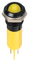 APEM Q12P1BXXHY24E LED Panel Mount Indicator, Yellow, 24 VDC, 12 mm, 20 mA, 1.6 cd, IP67