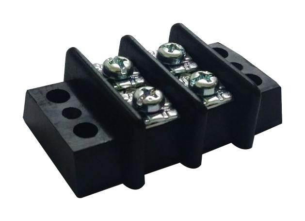 MULTICOMP MC001345 Panel Mount Barrier Terminal Block, M4 Screw, 2 Row, 4 Ways, 22 AWG, 10 AWG, 14 mm, 30 A