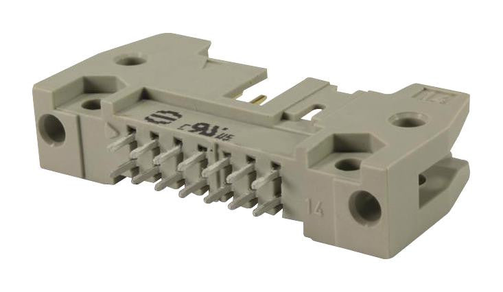 HARTING 09185346914 Wire-To-Board Connector, Shrouded, 2.54 mm, 34 Contacts, Header, SEK 18 Series, Through Hole