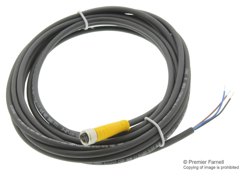 Turck PKG 3M-4/S90 Sensor Cord M8 3P RCPT-FREE END 4M