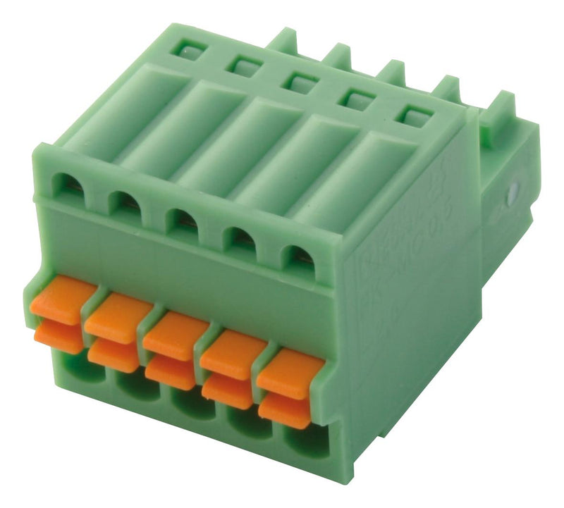 Phoenix Contact FK-MC 05/5-ST-25 FK-MC 05/5-ST-25 Pluggable Terminal Block 2.5 mm 5 Ways 26AWG to 20AWG 0.5 mm&Acirc;&sup2; Push In 4 A