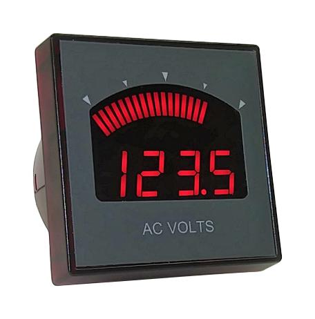 Murata DMR35-ACV1-AC1-R Digital Panel Meter 3.5 Digit AC Voltage 0 to 5 VAC 50 Red Display New