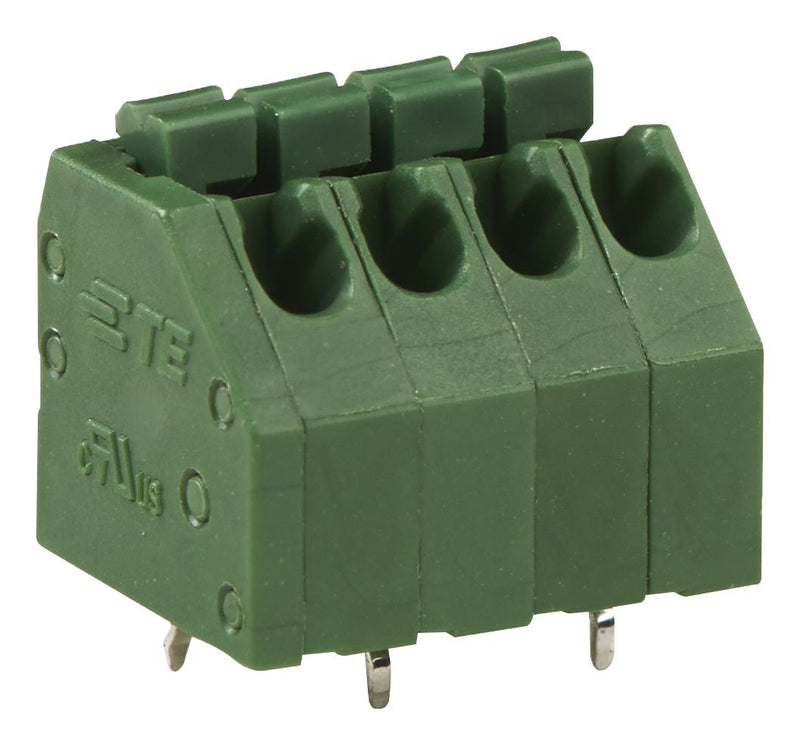 TE CONNECTIVITY 1-2834011-3 Wire-To-Board Terminal Block, Screwless, 3.5 mm, 3 Ways, 20 AWG, 14 AWG, Push In