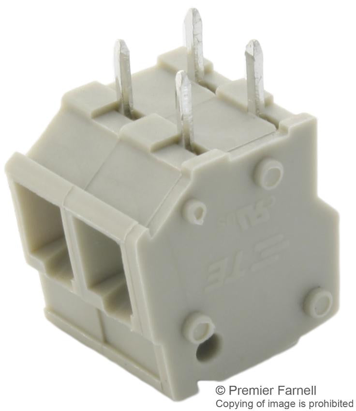 TE CONNECTIVITY 2834082-2 Wire-To-Board Terminal Block, Screwless, 5 mm, 3 Ways, 28 AWG, 12 AWG, Push In