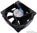 EBM-PAPST 8412NME Axial Fan, 8400N Series, IP54, IP68, 12 V, DC, 80 mm, 25 mm, 27 dBA, 34.1 cu.ft/min