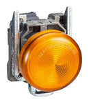 SCHNEIDER ELECTRIC XB4BVB5 LED Panel Mount Indicator, Orange, 24 V, 22 mm, IP66, NEMA 4X, NEMA 13