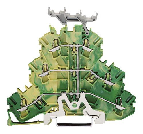 WAGO 2002-3237 DIN Rail Mount Terminal Block, 6 Ways, 22 AWG, 12 AWG, 4 mm&sup2;, Clamp, 20 A