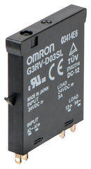 OMRON INDUSTRIAL AUTOMATION G3RV-D03SL DC24 Solid State Relay, SPST-NO, 3 A, 24 VDC, Socket, Quick Connect, Non Zero Crossing