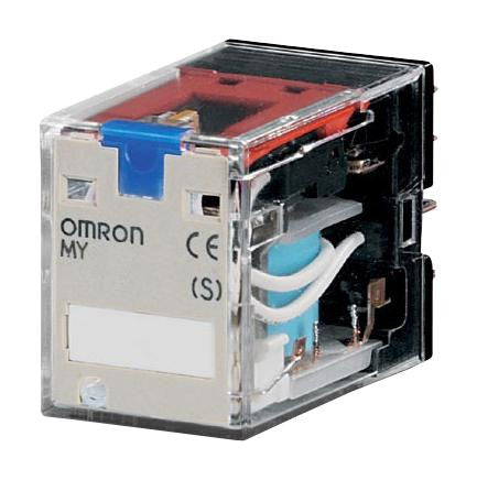 OMRON INDUSTRIAL AUTOMATION MY4IN1-D2 24DC(S) Power Relay, Miniature, 4PDT, 24 VDC, 5 A, MY Series, Socket