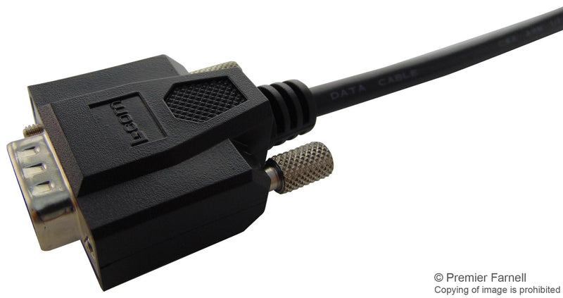 L-COM CSMNB9MF-15 Computer Cable, D Subminiature Plug, 9 Way, D Subminiature Socket, 9 Way, 15 ft, 4.57 m, Black