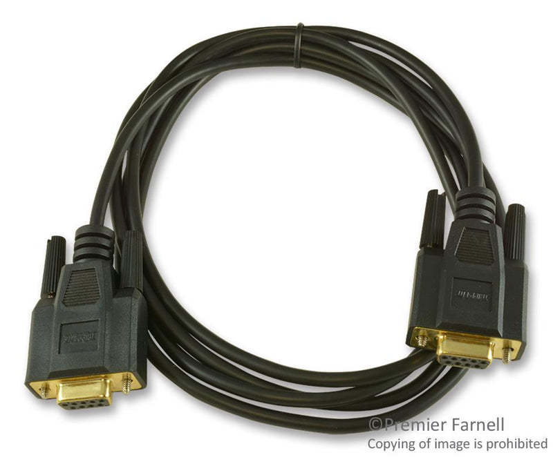 TRIPP-LITE P450-006 Computer Cable, D Subminiature Socket, 9 Way, D Subminiature Socket, 9 Way, 6 ft, 1.83 m, Black