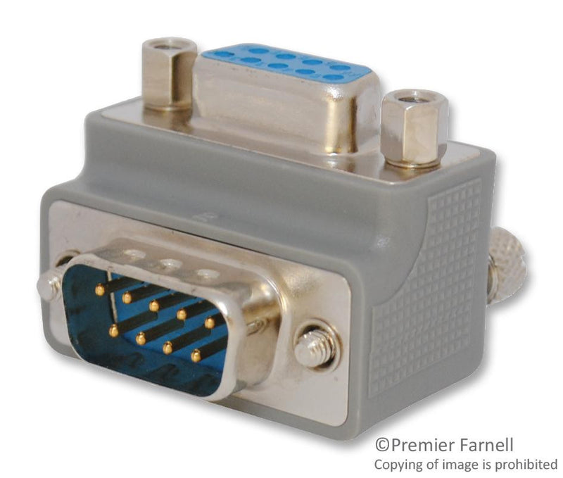 L-COM DG909MF1 D Sub Connector Adaptor, Standard D Sub, Plug, 9 Ways, Standard D Sub, Receptacle, 9 Ways