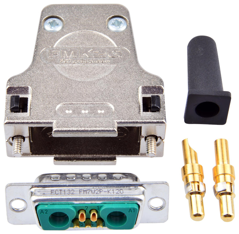 FCT - A MOLEX COMPANY FMK2G-7W2PA-5935 Combination Layout D Sub Connector, FMK2G Series, DA-7W2, Plug, 5 Contacts, 2, Solder