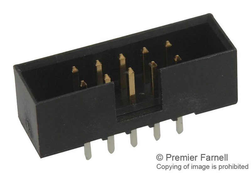 3M 957210-6002-AR Wire-To-Board Connector, 2 mm, 10 Contacts, Header, 957 Series, Through Hole, 2 Rows