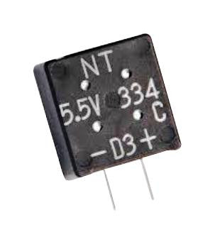 KEMET FMC0H334ZF Supercapacitor, EDLC, 0.33 F, 5.5 V, Radial Leaded, FM Series, +80%, -20%