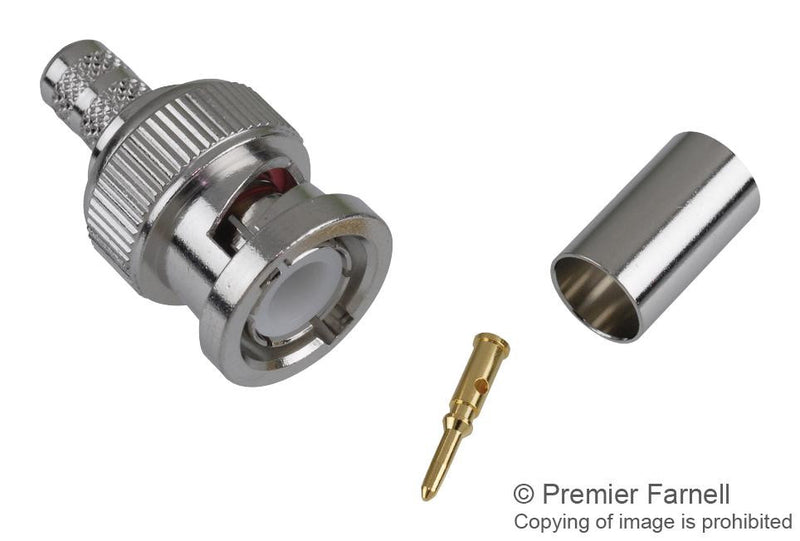 AMPHENOL RF 112533 RF / Coaxial Connector, BNC Coaxial, Straight Plug, Crimp, 50 ohm, RG8X, Belden 9258, LMR-240