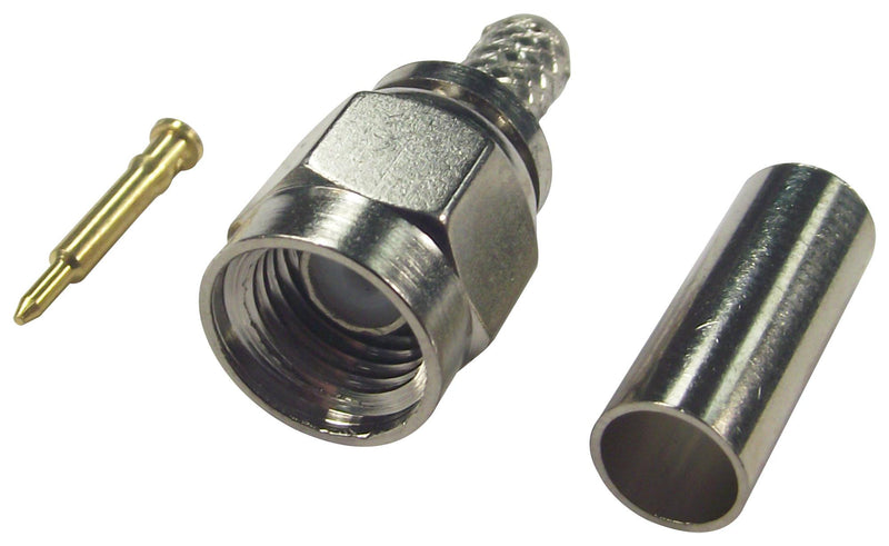 MULTICOMP MC001465 RF / Coaxial Connector, SMA Coaxial, Straight Plug, Crimp, Brass