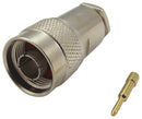 MULTICOMP MC001466 RF / Coaxial Connector, N Coaxial, Straight Plug, Clamp, Copper