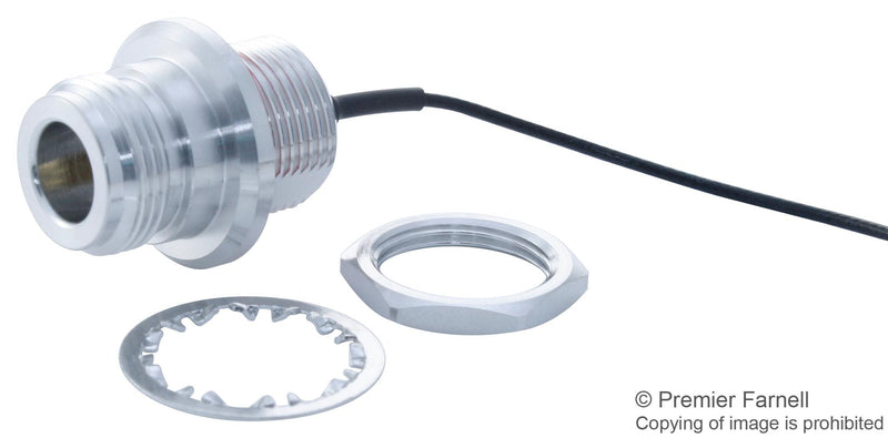 MULTICOMP MC001509 RF / Coaxial Cable Assembly, Rear Lock IP67, 50 Ohm, N Straight Jack, SMA RP Straight Plug, 1.37mm