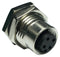 AMPHENOL LTW M12A-04PFFS-SF8001 Sensor Connector, 4 Pole, M12, Receptacle, M Series, M12, Receptacle, 4 Contacts, Solder Socket