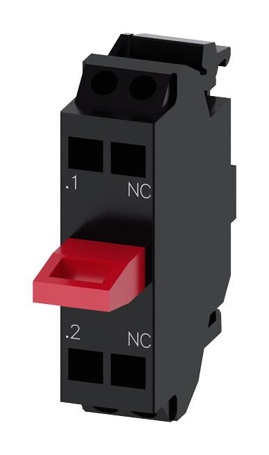 SIEMENS 3SU1400-2AA10-3CA0 Contact Block, SPST-NC, 10 A, 500 V, 1 Pole, 3SU Series, Spring Clamp