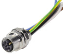 HARTING 21035992505 Sensor Cable, M12 Sensor Straight 5 Position Receptacle, Free Ends, 300 mm, 11.8 "